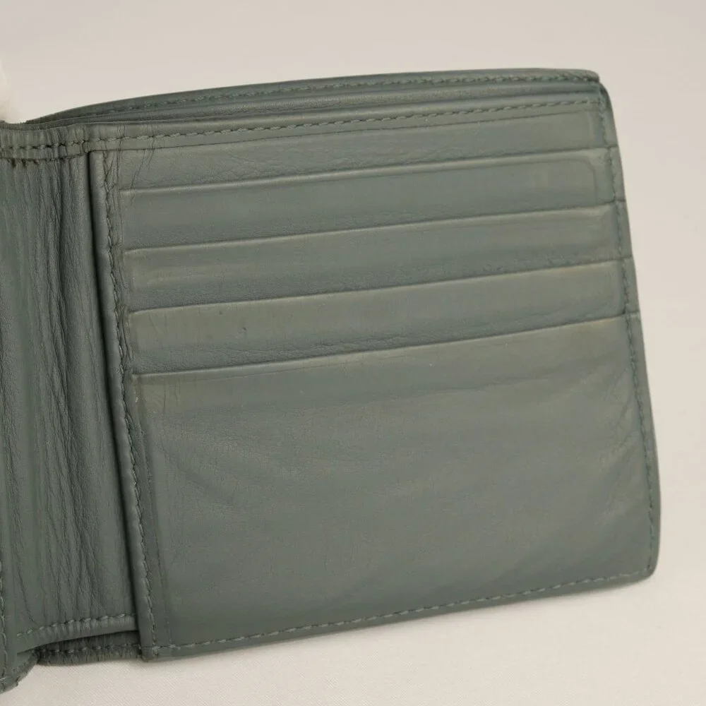 Bottega Veneta Intrecciato Nappa Leather Weave Bifold Wallet, Dark Turquoise